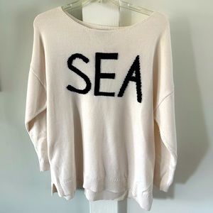 Loft Plus size 24/26 cream Sea sweater.